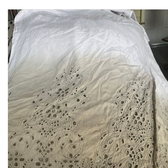 J Jill Ombre eyelet shawl cape summer wrap - Picture 2 of 6